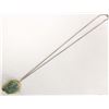 Image 2 : Gold Gilt Carved Turquoise Leaf Necklace