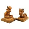 Image 1 : Pair of Choctaw Pottery Sculptures by R Kaniatobe