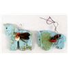Image 1 : 2 Zuni Carved Turquoise Fetish Pendants