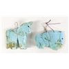 Image 2 : 2 Zuni Carved Turquoise Fetish Pendants
