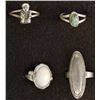 Image 3 : 9 Sterling Silver Rings, Some Native American