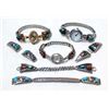 Image 1 : 7 Native American Navajo Sterling Watch Bands