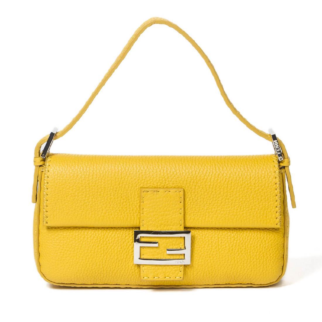 yellow fendi baguette