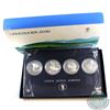 Image 1 : 2007-2009 Canada $25 Vancouver Olympics "Citius Altius Fortius" 4-coin Sterling Silver Hologram Set 