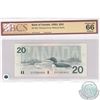 BC-58a 1991 Bank of Canada $20, Thiessen-Crow, Without Serifs, S/N: EIF2201816, BCS Certified GUNC-6
