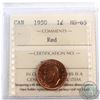 1950 Canada 1-cent ICCS Certified MS-65 Red.