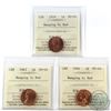 1959-1964 Canada 1-cent ICCS Certified MS-64 Collection. You will receive 1959 Hanging 9 Red, 1963 H