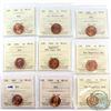 1982-2011 Canada 1-cent ICCS Certified MS-65 Red Collection. You will receive 1982, 1983 Far Beads, 