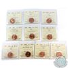 1977-2005 Canada 1-cent ICCS Certified MS-65 Red Collection. You will receive 1977, 1981, 1982, 1983