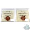 Image 2 : 1955 Canada 1-cent SF Hanging 5 ICCS MS-62 Red & 1962 Canada 1-cent Hanging 2 MS-63 Red. 2pcs.