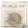Image 1 : 50-cent 1909 NFLD ICCS Certified EF-40 (In old embossed 2 letter holder). Note: ICCS Holder is bent 