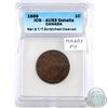 Image 1 : 1-cent 1859 Repunched T in CENT; Haxby P11 ICG Certified AU-53