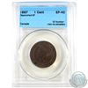 Image 1 : 1-cent 1887 CCCS Certified EF-40, Repunched '87'.