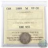 Image 1 : 1889 Canada 5-cent ICCS Certified VF-30