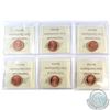 Image 2 : 2001-2012 Canada 1-cent ICCS Certified MS-66 Red. You will receive the following dates, 2001, 2003, 