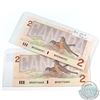 Image 1 : Pair of 1986 Canada Replacement $2 Notes - BC-55cA & BC-55bA. 2pcs.
