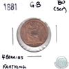 Image 1 : 1881 Great Britain Farthing 4 Berries BU (Scratched)