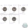 Image 1 : Lot of Ireland 6 Pence 1934-1950 EF to UNC as per holders. 5pcs