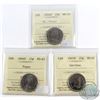 Image 1 : 2004P St Croix, 2004P Poppy, 2005P Caribou Canada 25-cent ICCS Certified MS-65. 3pcs.