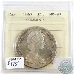 1967 Canada Dollar ICCS Certified MS-65