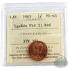 Image 1 : 1965 Canada 1-cent Large Beads Pointed 5 ICCS Certified MS-65 Red