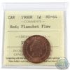 Image 1 : 1900H Canada 1-cent ICCS Certified MS-64 Red; Planchet Flaw