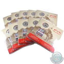 Estate Lot of 10x 2012 Canada 25-cent 100 Years of the Calgary Stampede Coin & Stamp Sets. 10pcs