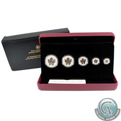 2013 Canada Silver Maple Leaf Anniversary Fractional Fine Silver 5-coin Set (Tax Exempt)