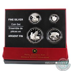 2005 Canada The Lynx Fractional Fine Silver 4-coin Set (missing COA & outer sleeve lightly worn) TAX