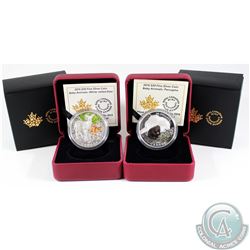 2015 Canada $20 Baby Animals - White-Tailed Deer & 2016 $20 Baby Animals - Porcupine Baby Fine Silve