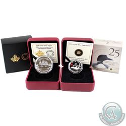 2012 Canada $1 Lucky Loonie & 2016 Transatlantic Cable Anniversary Proof Silver Dollar. 2pcs (TAX Ex