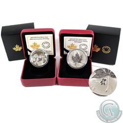 2014 Canada $10 70th Anniversary of D-Day & 2015 $5 ANA Chicago State Flower: The Violet Fine Silver