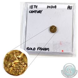 18th Century India Gold Fanam in AU Condition