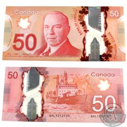 2012 Canada $50 2 Digit RADAR GHL1212121 CUNC