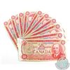 Image 1 : 10 x 1975 $50.00 Notes Featuring the RCMP Musical Ride in Average Circulated Condition. 10 pcs.