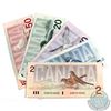 Image 1 : Run of Five Different Denominations from the Bank of Canada's Bird Series Banknotes in Average Circu