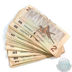 50 x 1986 $2.00 Notes in Circulated Condition. 50 pcs.