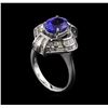 Image 4 : 2.73 ctw Tanzanite and Diamond Ring - 18KT White Gold