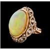 Image 1 : 22.36 ctw Opal and Diamond Ring - 14KT Rose Gold