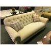 Image 2 : SCHNADIG WHITE FABRIC MODERN SOFA WITH 2 SCHNADIG GREY PLAID FABRIC ARM CHAIRS