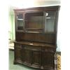 Image 2 : WYNWOOD DARK WOOD ILLUMINATED GLASS DOOR HUTCH WITH 3 DRAWER/4 DOOR BUFFET