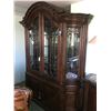 Image 2 : UNIVERSAL DARK WOOD & METAL GLASS FRONT ILLUMINATED CHINA CABINET