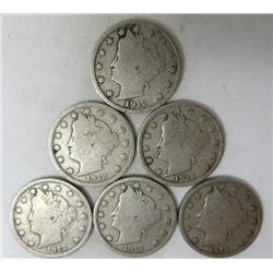 1912 Liberty Head Nickels