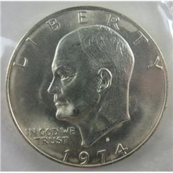 1974 Ike Unc Silver Dollar