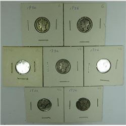 1936 Mercury Dimes