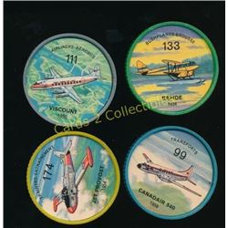 1960's Jello Coins Picture Wheels Planes Lot Of 4