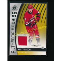17-18 SP Game Used Gold Martin Necas Jersey RC