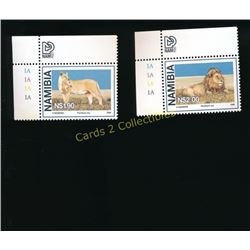 1986 Namibia Lot Of 2 Lion Stamps
