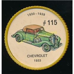 1960's Jello Coins Chevrolet 1933
