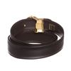 Image 3 : Dunhill Black Leather Gold Buckle Logo Belt